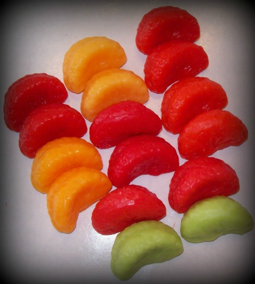24 Wax Fruit Segments/YOUR CHOICE