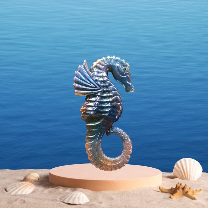 Large resin seahorse, beach decor, housewarming gift, tropical